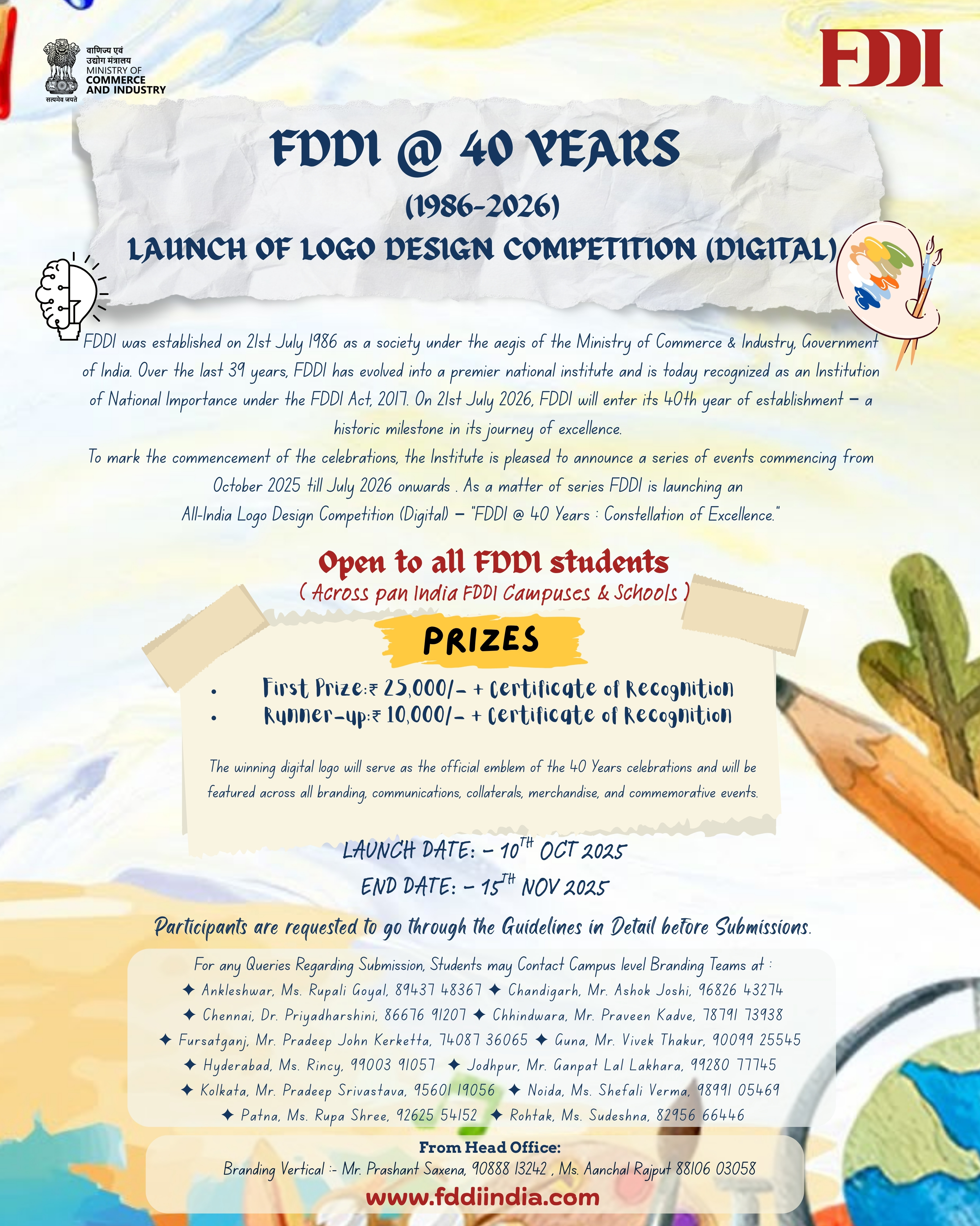 FDDI @ 40 Logo