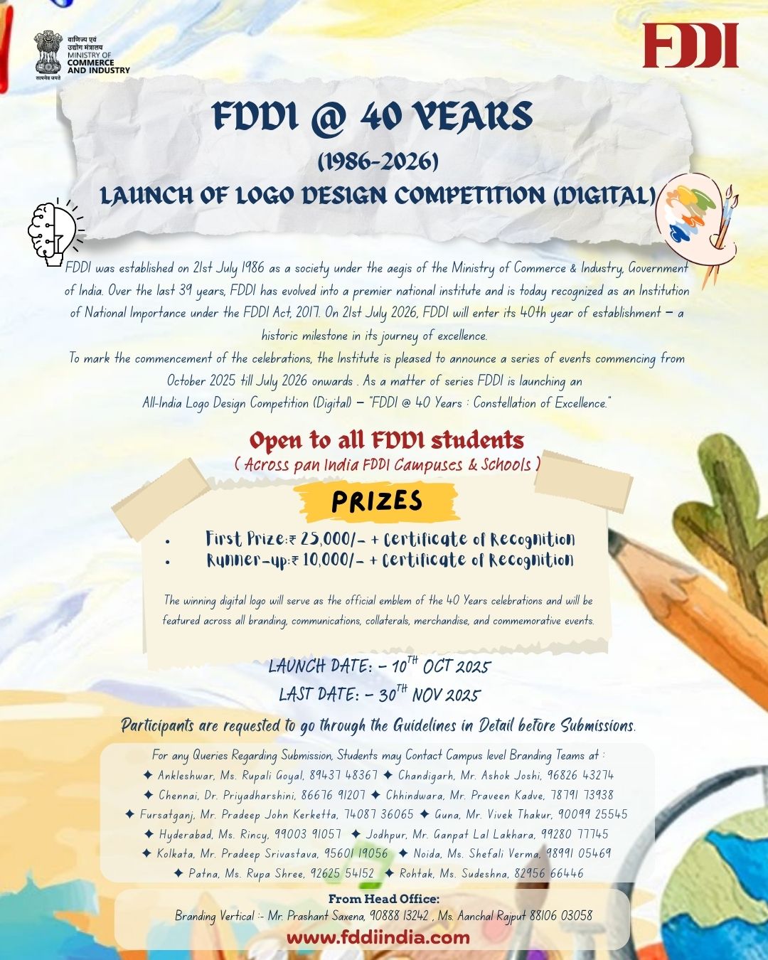 FDDI @ 40 Logo